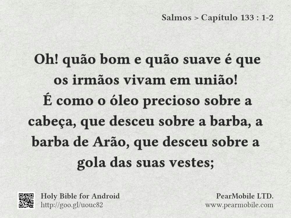 Salmos, Capítulo 133:1-2